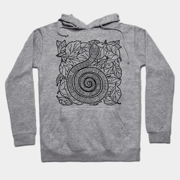 Tribal Snake Ink Art Tattoo Black Hoodie by ebayson74@gmail.com